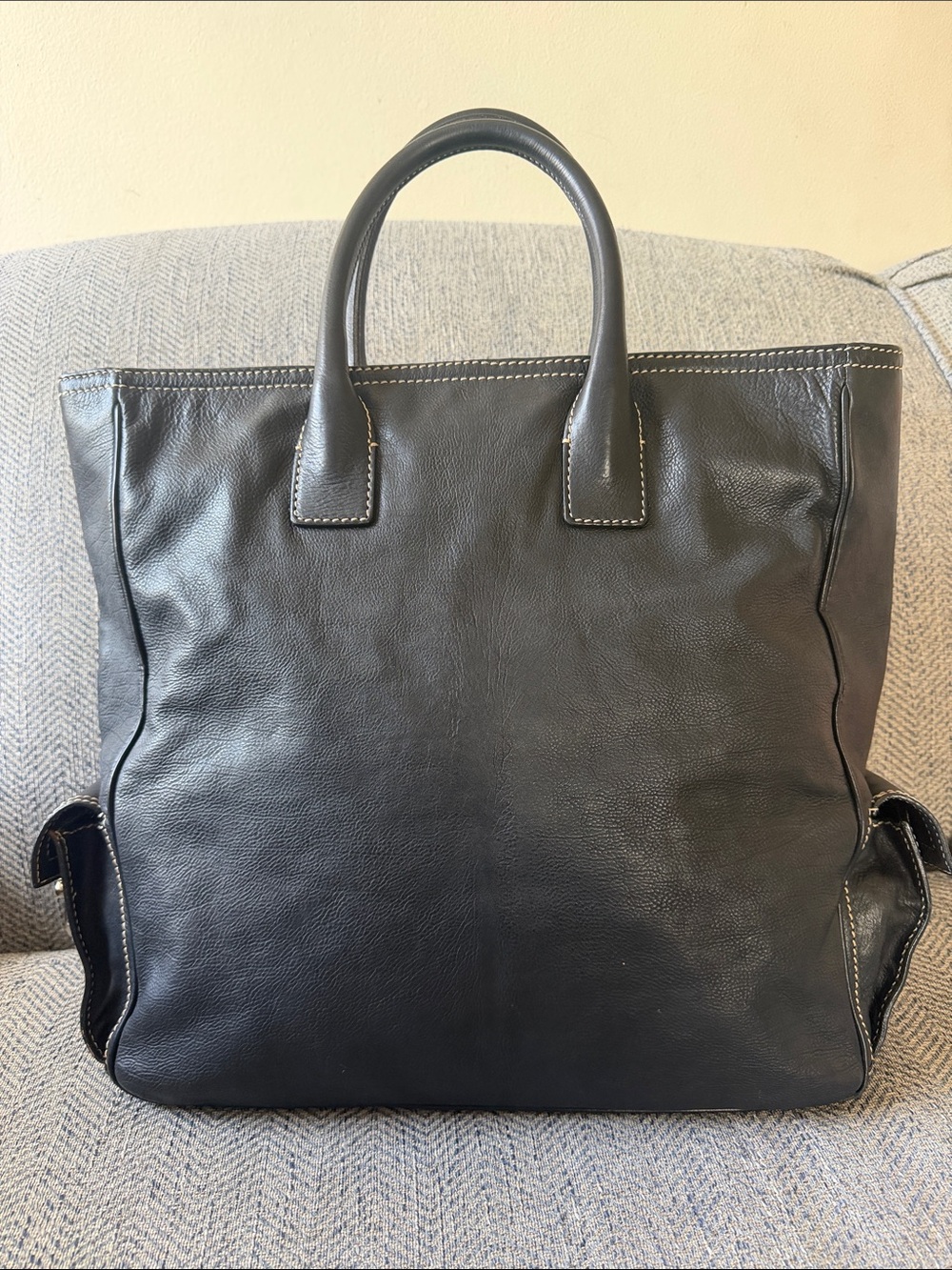 Marc Jacobs women’s Black Leather Extra Large Satchel Handbag
